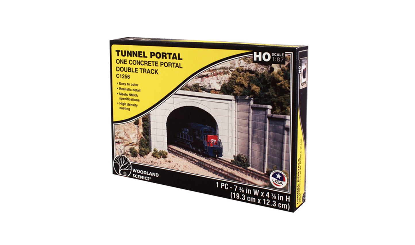 C1256 1 x Double Track Concrete Tunnel Portal