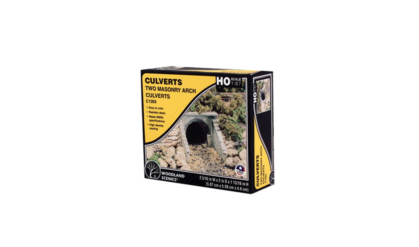 C1263 2 x Masonry Arch Culverts