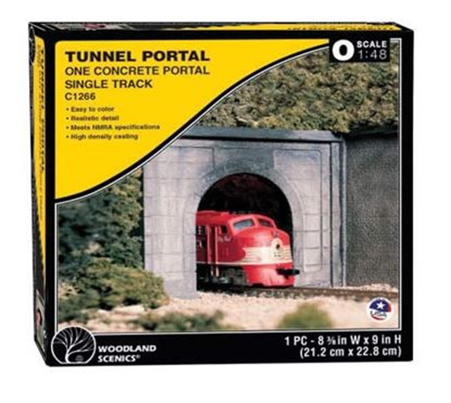 O Gauge Concrete Single Tunnel Portal