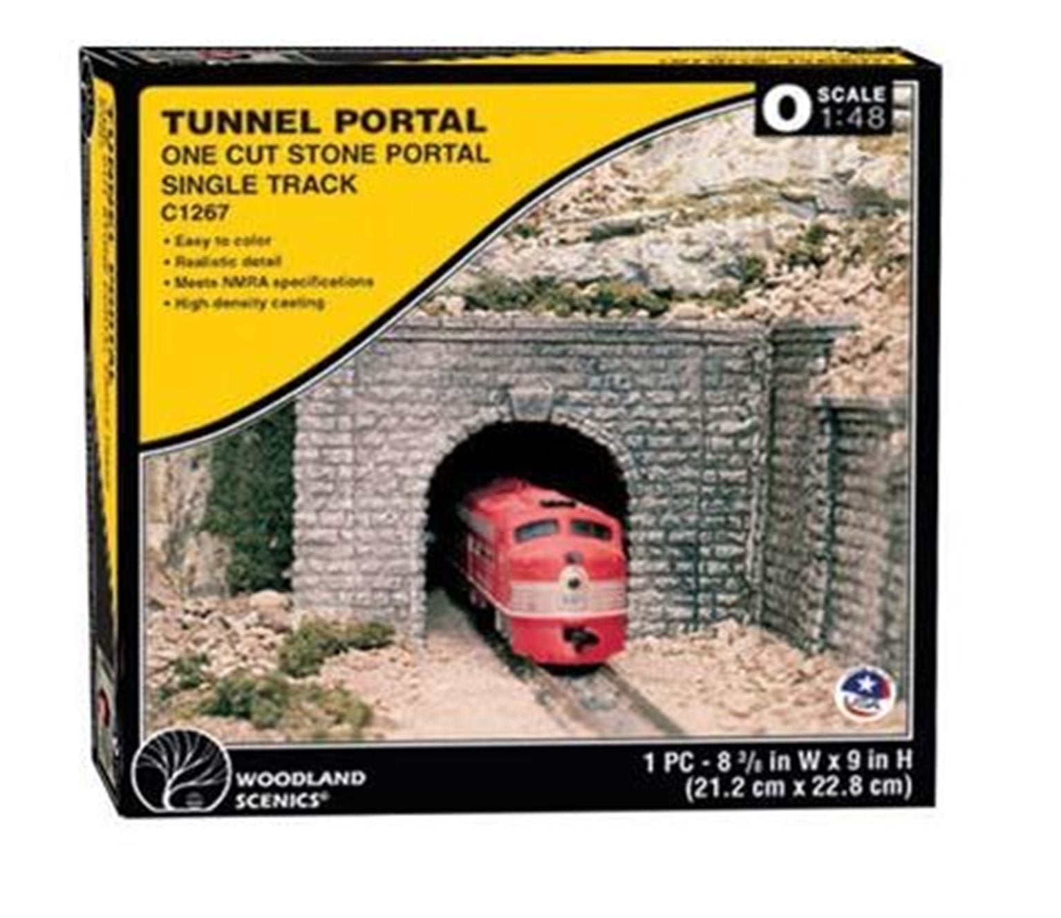 O Gauge Cut Stone Single Tunnel Portal