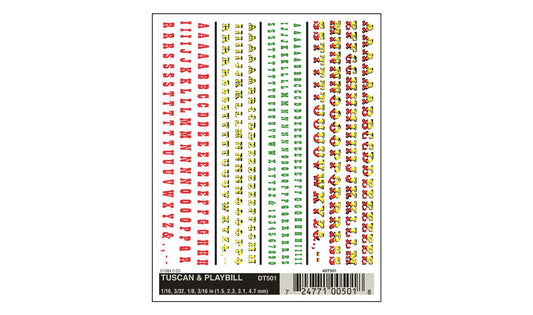 WOODLAND SCENICS - Decals - Tuscan & Playbill