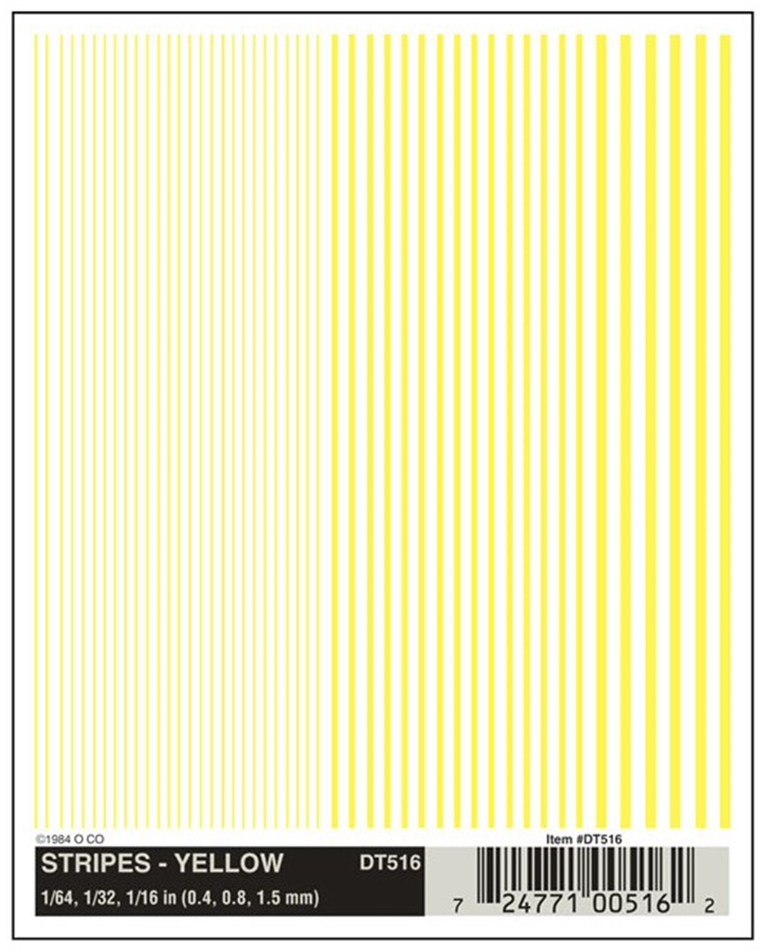 WOODLAND SCENICS - Decals - Stripes - Yellow