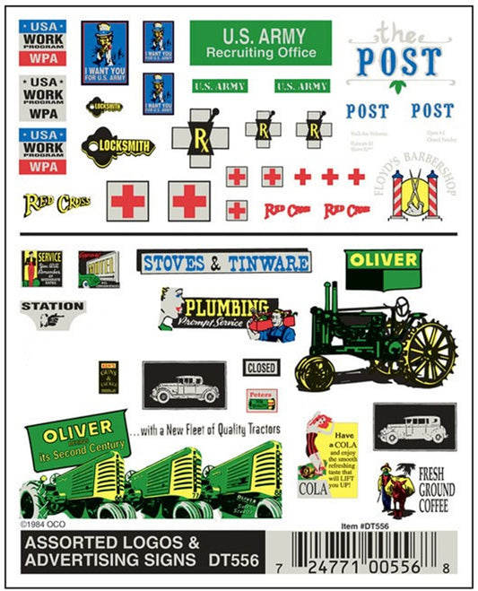 WOODLAND SCENICS - Decals - Assorted Logos & Advertising Signs