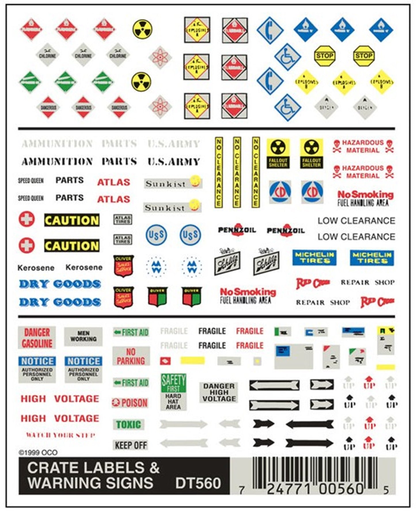 WOODLAND SCENICS - Decals -  Crate Labels & Warning Signs