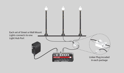 JP5630 Wooden Pole Street Lights - HO Scale