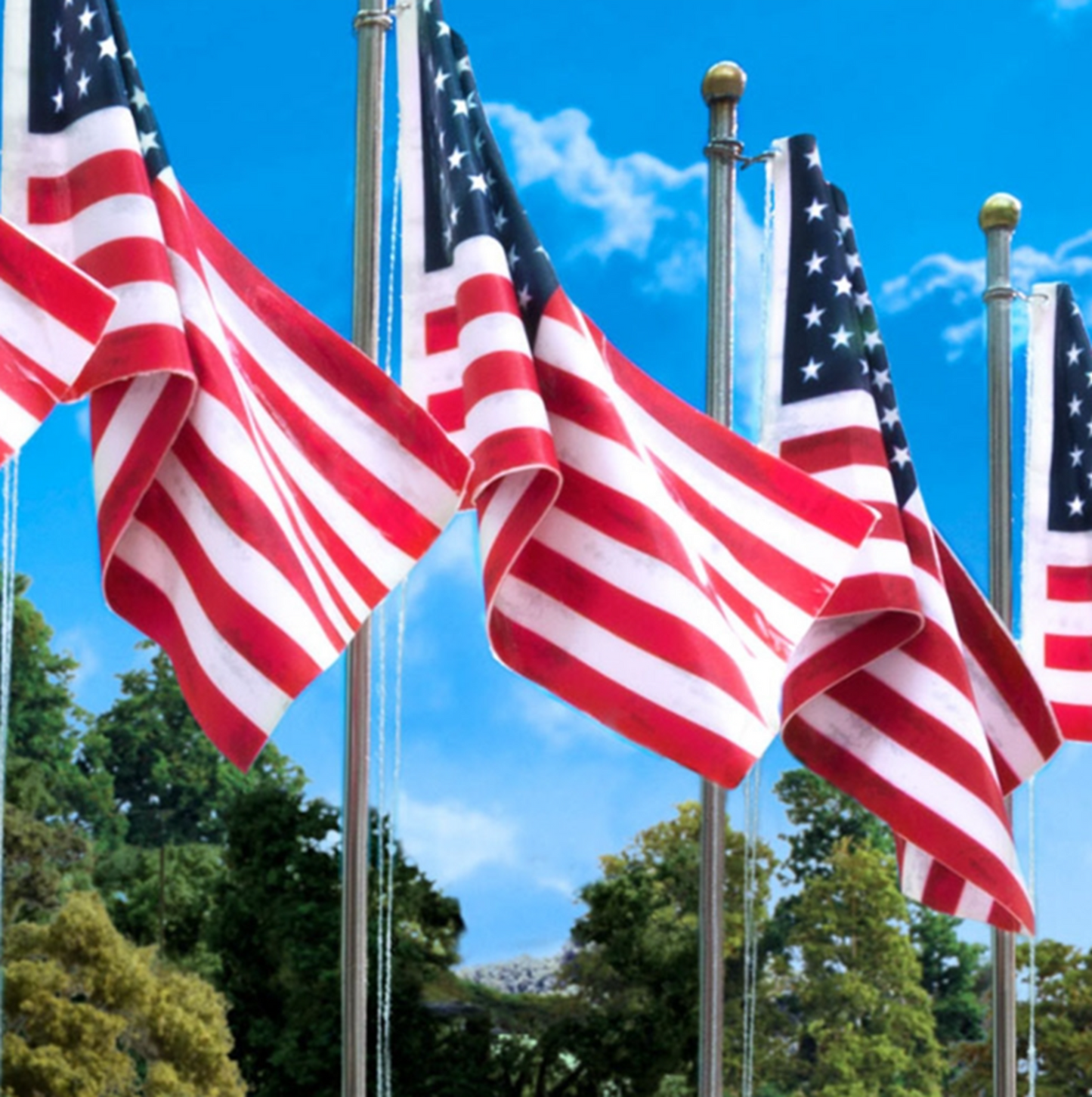 JP5951 Woodland Scenics - US Flag Pole - Medium