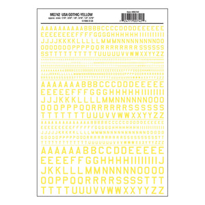  45° USA Gothic - Yellow Dry Transfer Decals