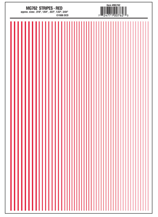 WOODLAND SCENICS - Decals - Stripes Red