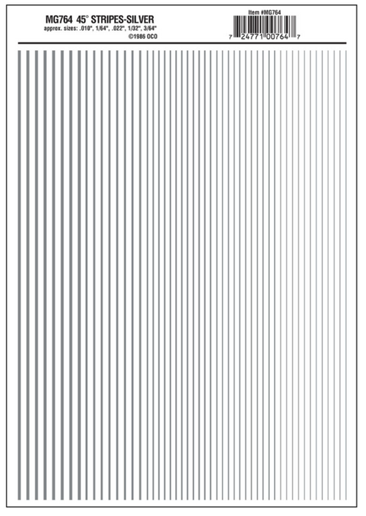 WOODLAND SCENICS - Decals - Stripes Silver