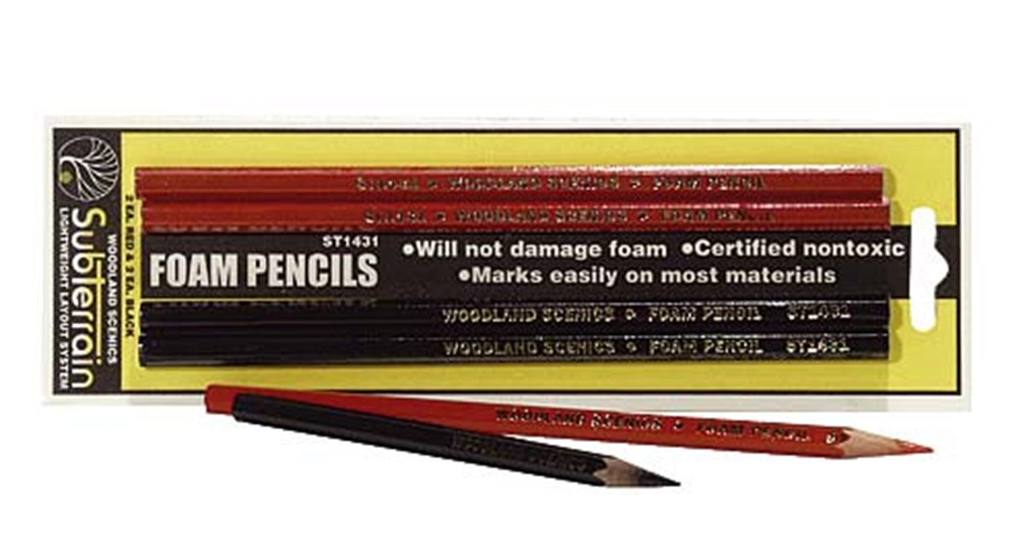 Foam Pencils (2 Red & 2 Black)