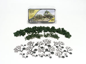 Medium Green Deciduous Tree Kit 3 - 7 inch (Pack of 6)
