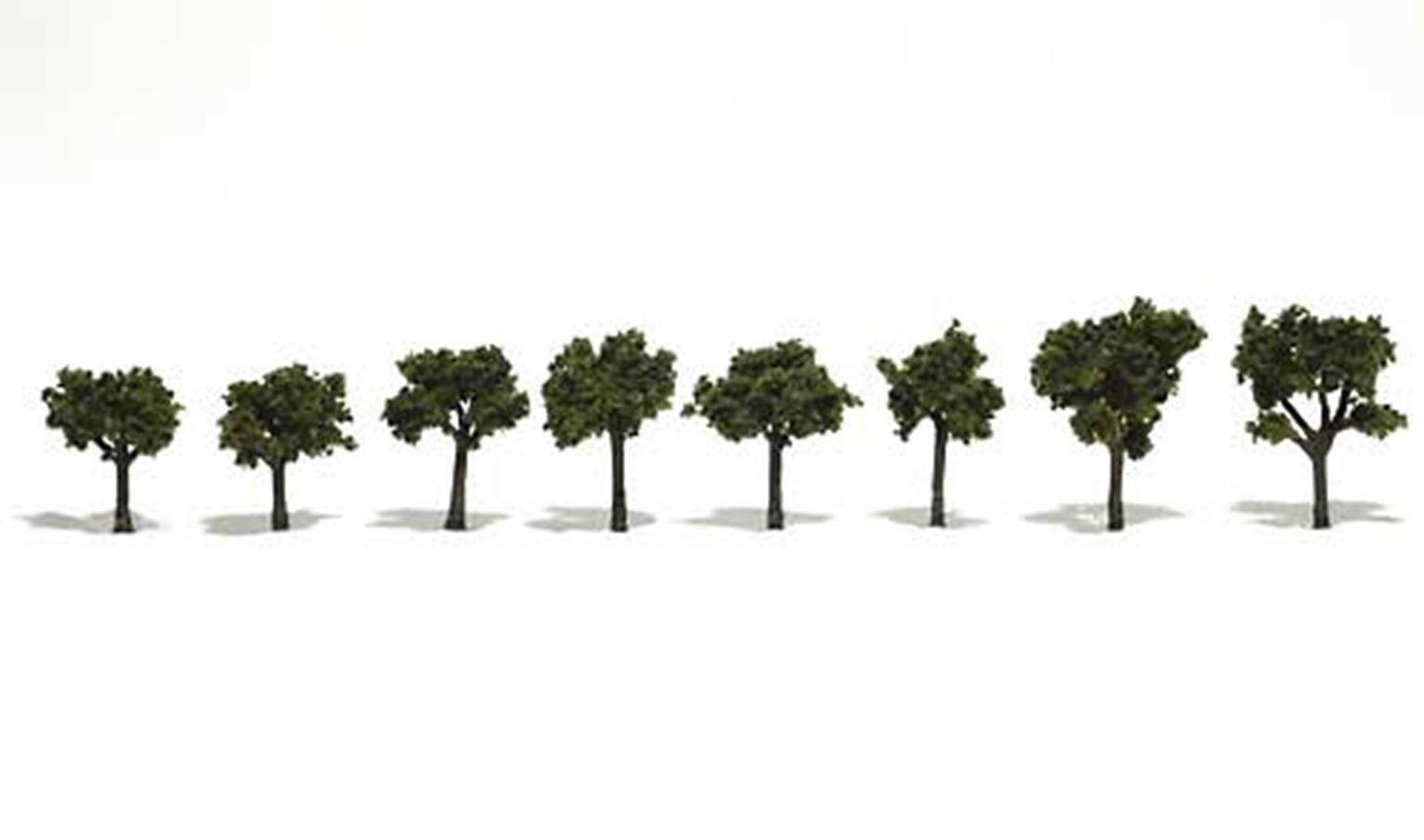 Medium Green Trees ¾ - 1¼ inch (Pack of 8)