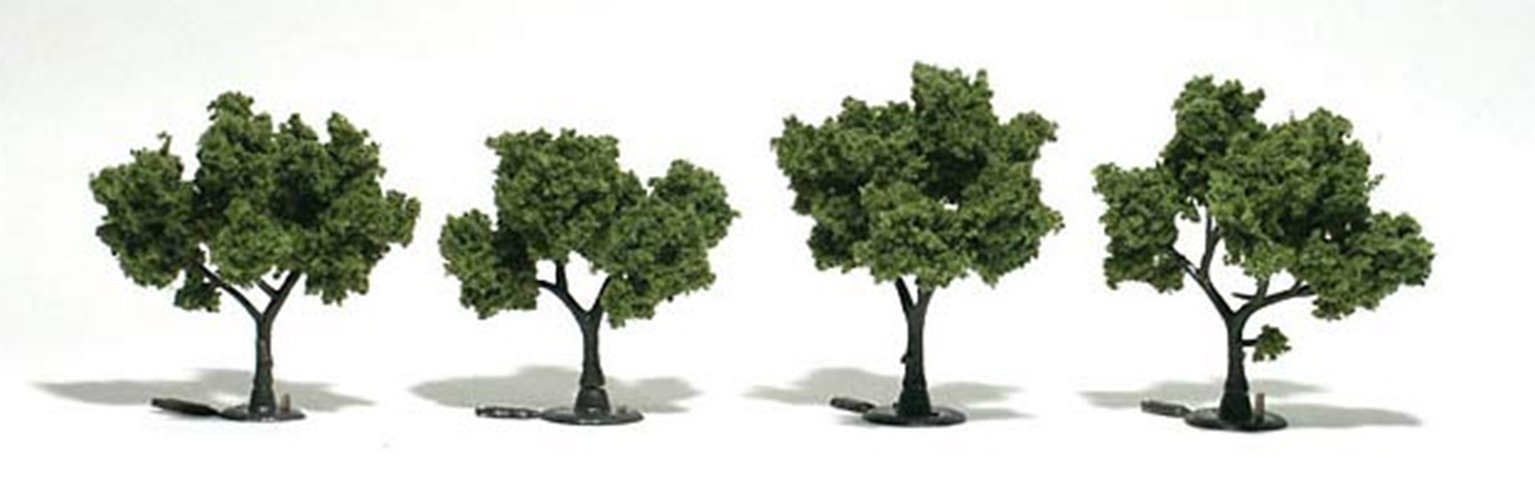 Light Green Trees 2 - 3 inch (Pack of 4)