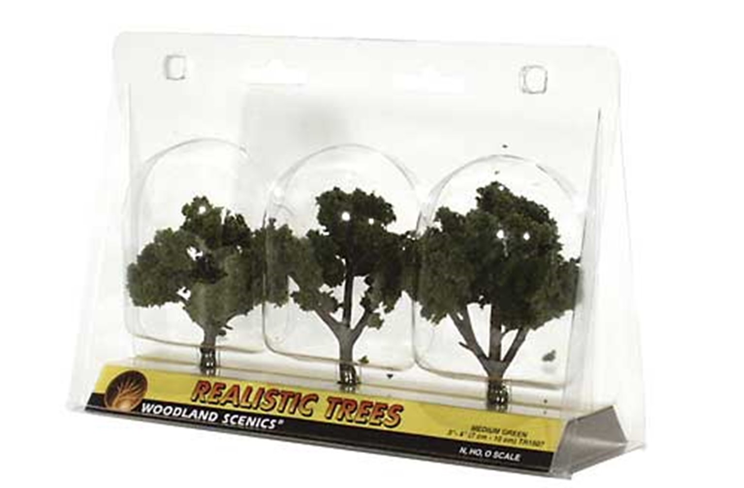 Medium Green Trees 3 - 4 inch (Pack of 3)