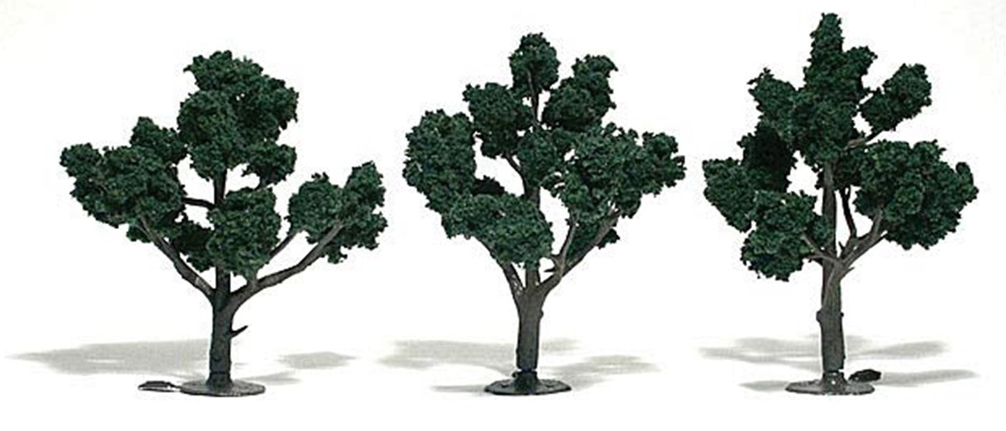 Dark Green Trees 4 - 5 inch (Pack of 3)