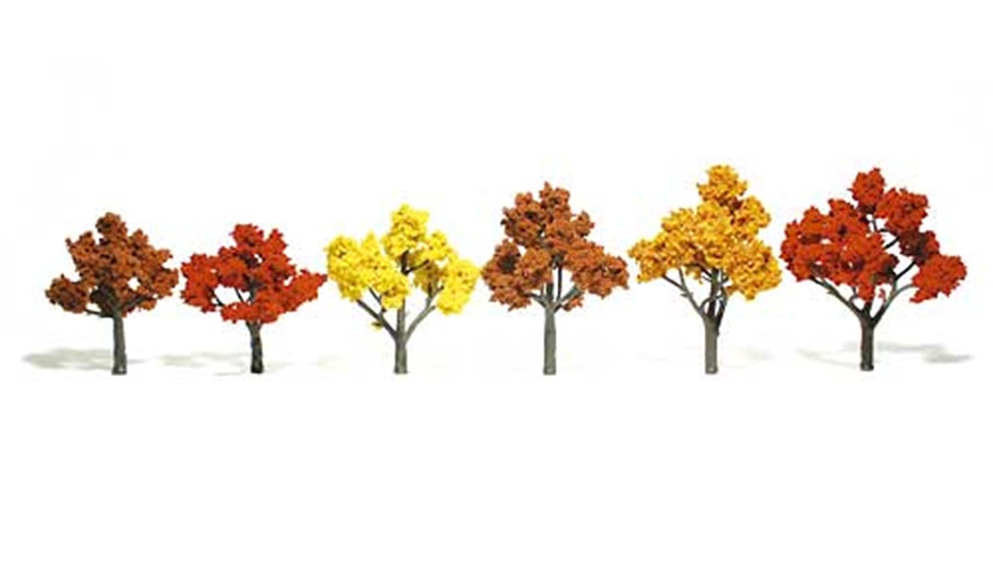 Fall Mix Trees 3 - 5 inch (Pack of 6)