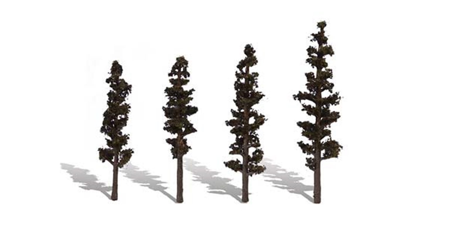 Standing Timber Trees 4 - 6 inch (Pack of 4)