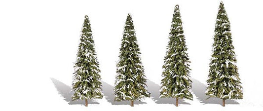 Snow Dusted Trees 2 - 3 ½ inch (Pack of 5)