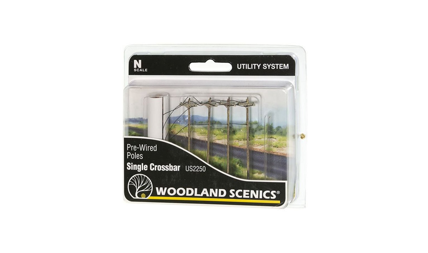 N Wired Poles Single Crossbar