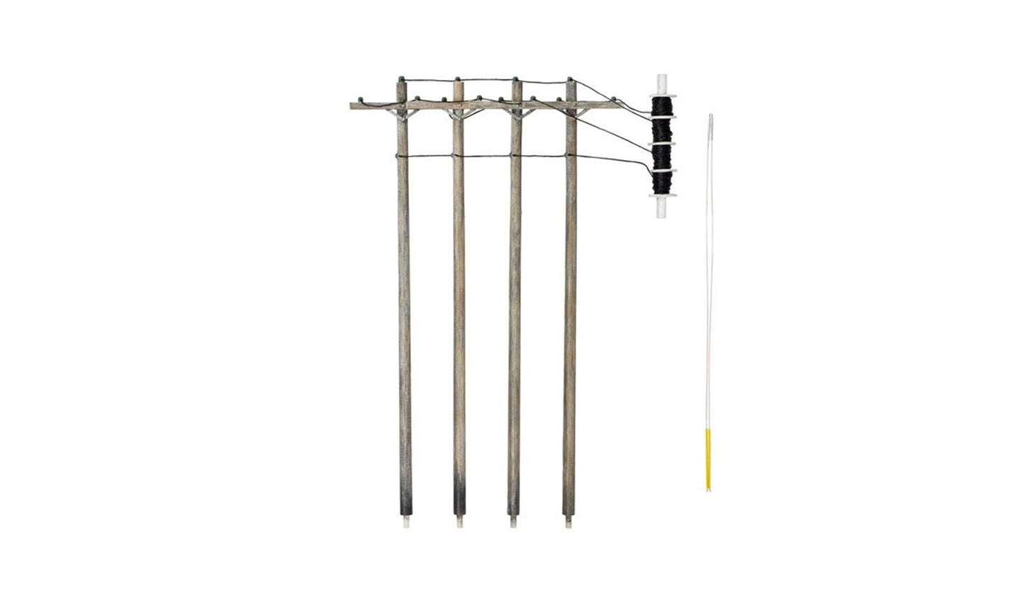 N Wired Poles Single Crossbar