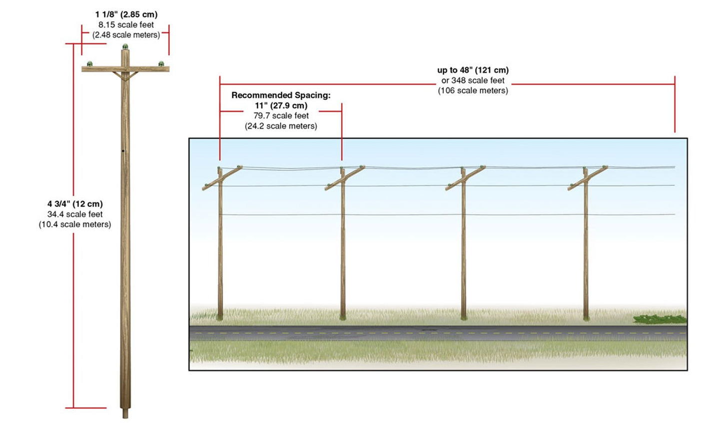 US2265 Utility System Pre-Wired Poles - Single Crossbar