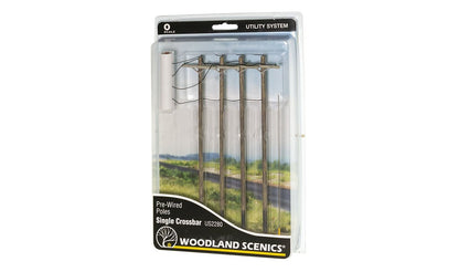 Pre-Wired Poles - Single Crossbar - O Scale