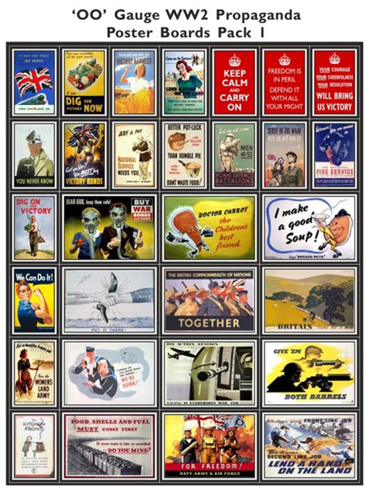 Trackside Signs WW2 Propaganda Poster Boards Pack 1 – Rails of Sheffield