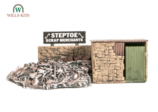 Scrapyard, Small Stone Building & Scrap Pile