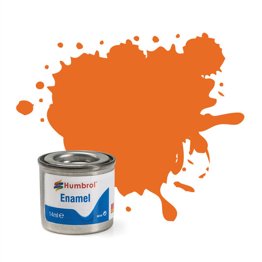 No 18 Orange Gloss Enamel Paint (14ml)