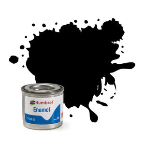 Humbrol 33 Black Matt - 14ml Enamel Paint