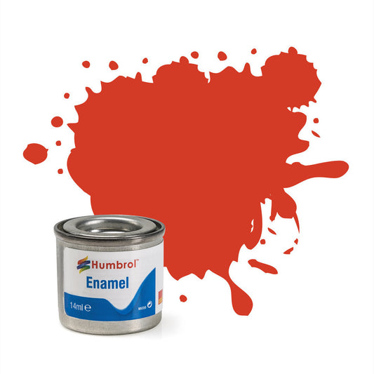 Humbrol 174 Signal Red Satin - 14ml Enamel Paint