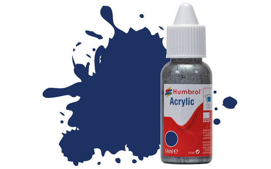 HUMBROL ACRYLIC DROPPER BOTTLE - No 15 Midnight Blue - Gloss - 14ml