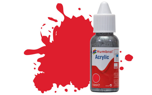 HUMBROL ACRYLIC DROPPER BOTTLE - No 19 Red - Gloss - 14ml