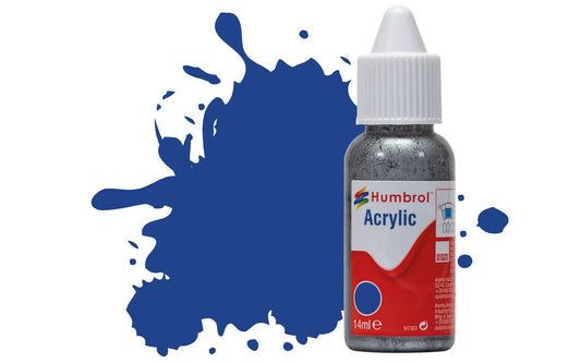 HUMBROL ACRYLIC DROPPER BOTTLE - No 25 Blue - Matt - 14ml