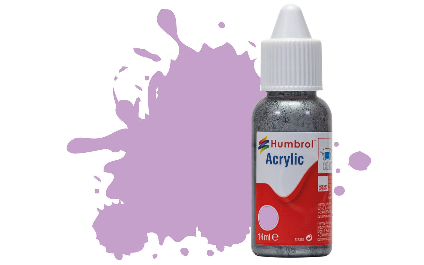 HUMBROL ACRYLIC DROPPER BOTTLE - No 42 Pastel Violet Matt - 14ml