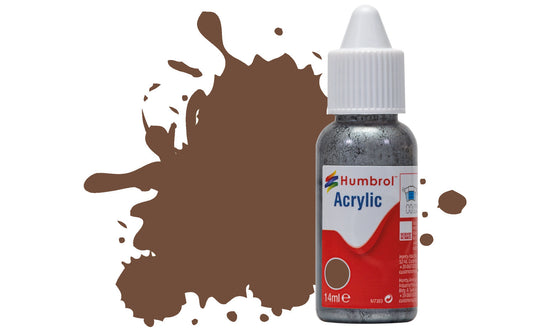 HUMBROL ACRYLIC DROPPER BOTTLE - No 98 Chocolate Matt - 14ml