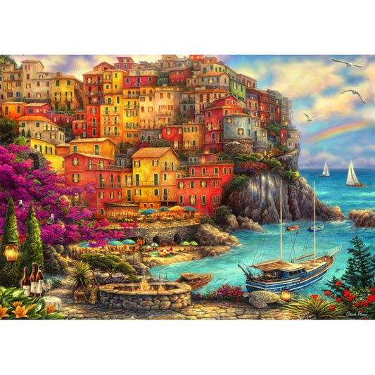 A Beautiful Day at Cinque Terre, 2000 Piece Jigsaw Puzzle