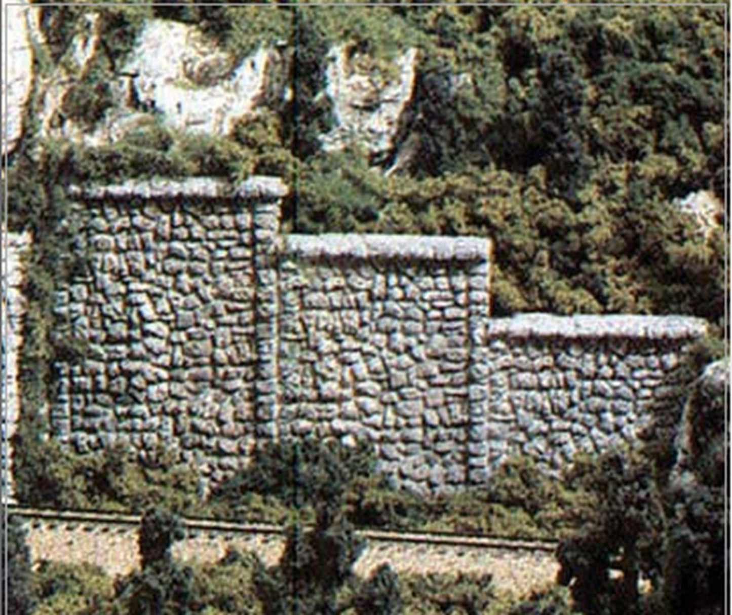 6 x Random Stone Retaining Walls