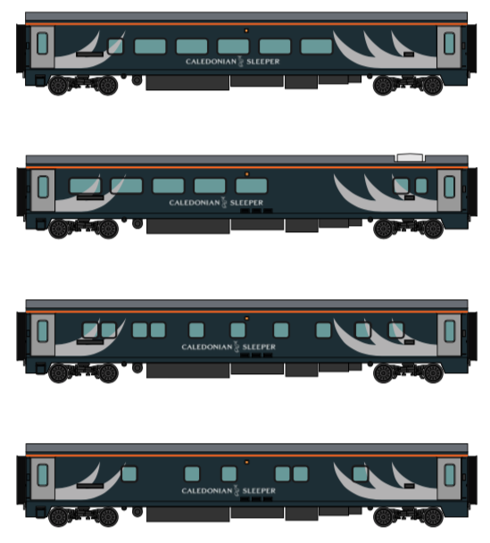 Caledonian Sleeper Mark 5 Highlander pack 2: Fort William 4-car pack