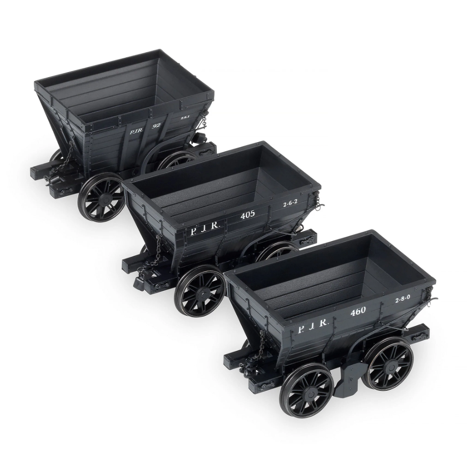 Pre-Owned Pack of 3 Pontop & Jarrow Railway - Two ex-NER P1 style Chaldron wagons and an S&DR style Chaldron wagon in pre-1932 lettering, circa 1910