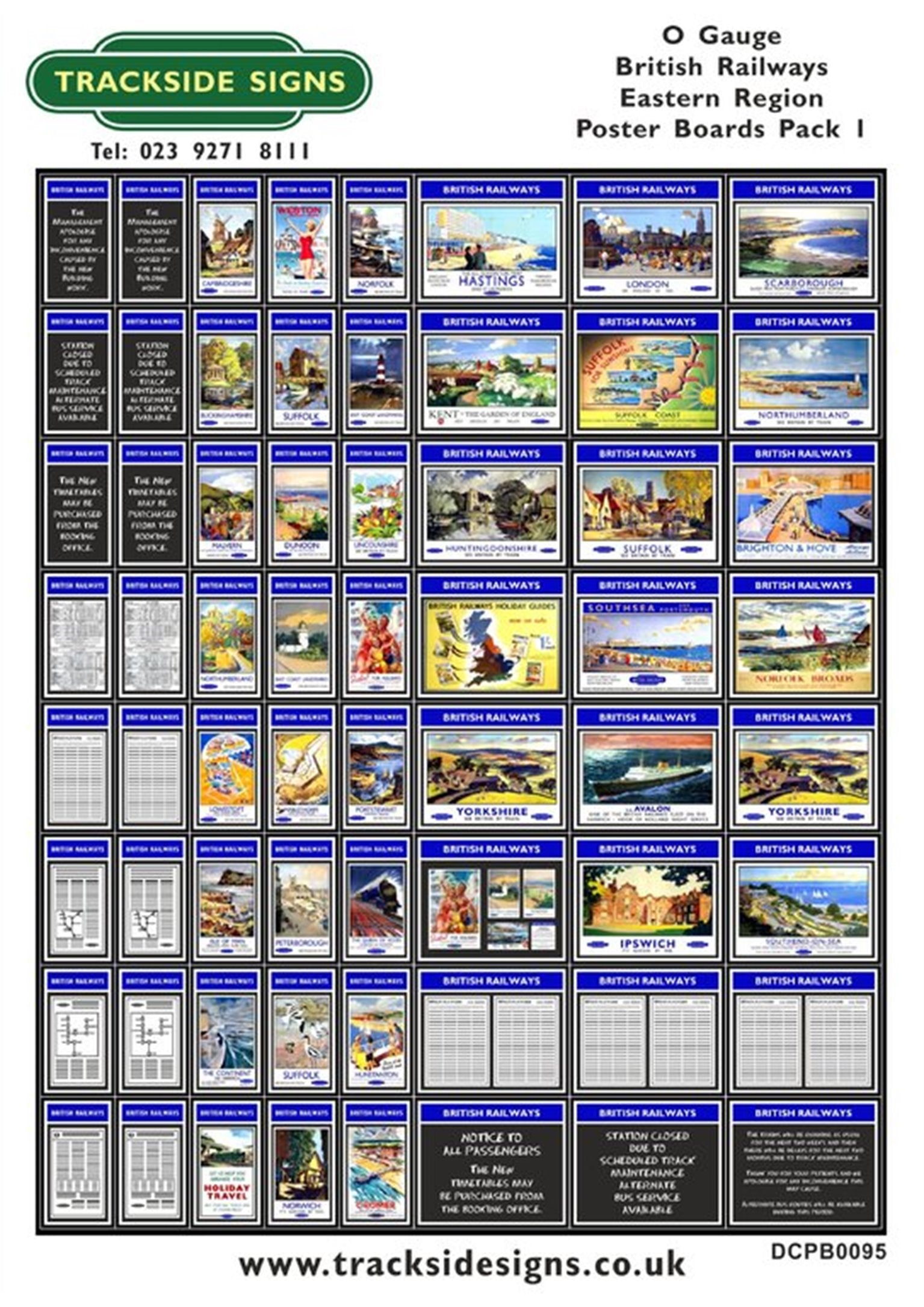 Track Side Sign Trackside Signs DCPB0095 Die Cut BR Eastern Region Poster – Rails