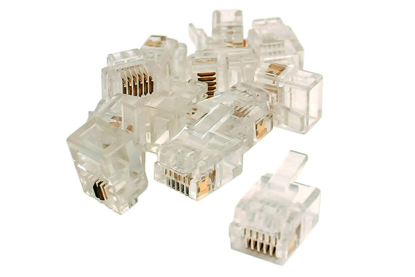 6P6C Connectors  (For DCC Data Bus)  (12 Pack)