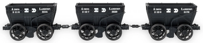 Pre-Owned ACC2805F Pack of 3 - Lambton Collieries (Earl of Durham’s Collieries) - Three ex-NER P1 style Chaldron wagons in pre-1896 livery