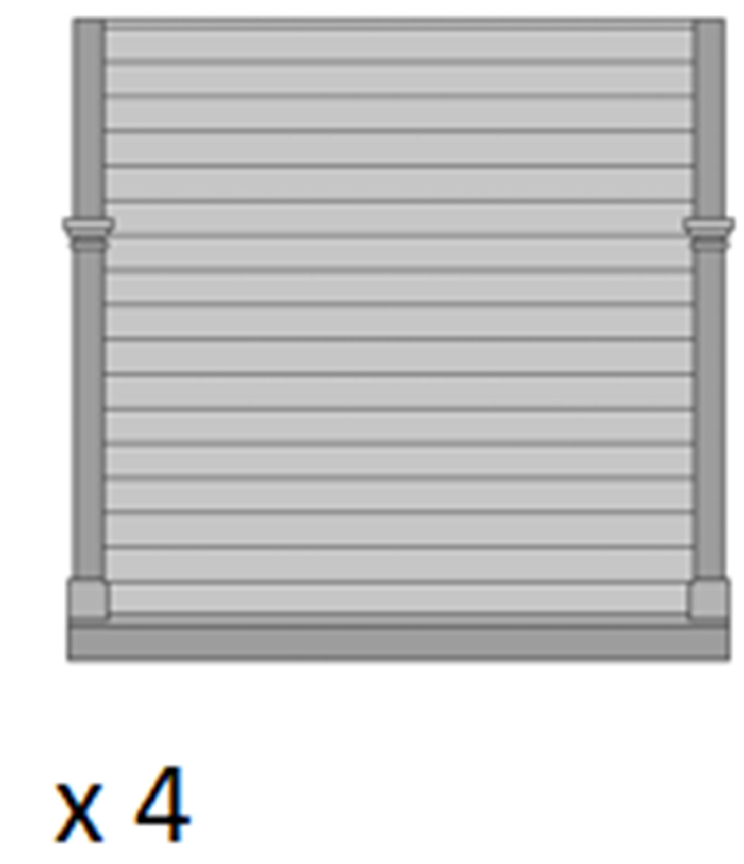 4 x Plain Boarded End Panels