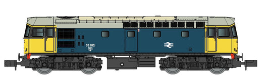 Class 33 012 BR Blue w/Yellow & Black Cabs Diesel Locomotive