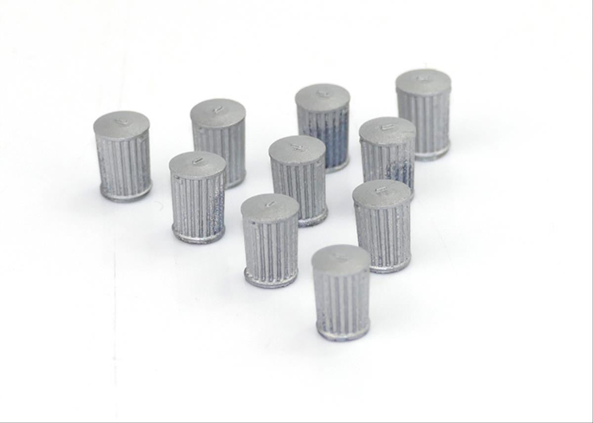 Traditional Dustbins 10pcs (Pre-Built) 3D Printed