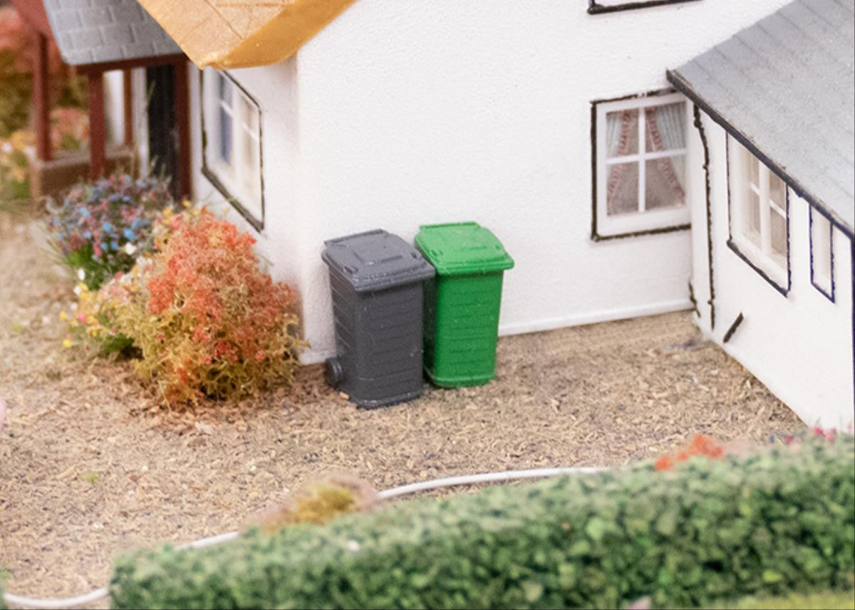 Wheelie Bins 4pcs (Pre-Built) 3D Printed