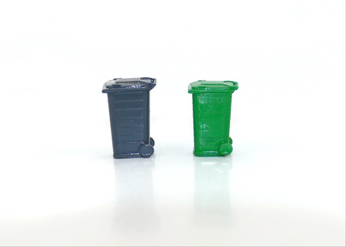 Wheelie Bins 4pcs (Pre-Built) 3D Printed