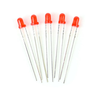 Red 3mm 12v LEDs (5)