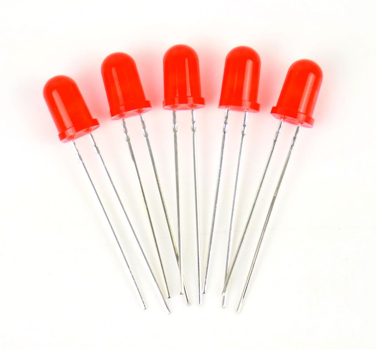 Red 5mm 12v LEDs (5)